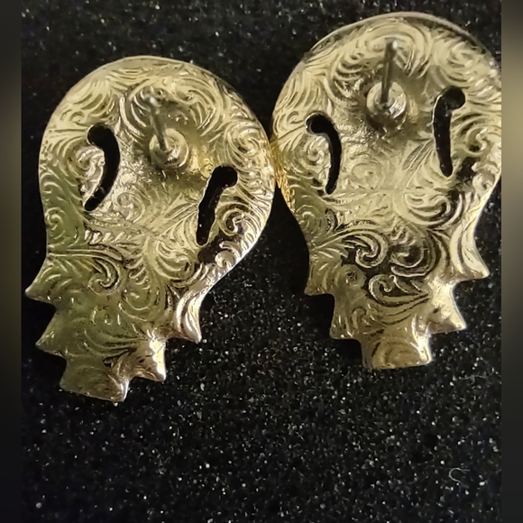 Art Deco Goldtone Fashion Earrings Crystal Baguettes - Picture 13 of 16